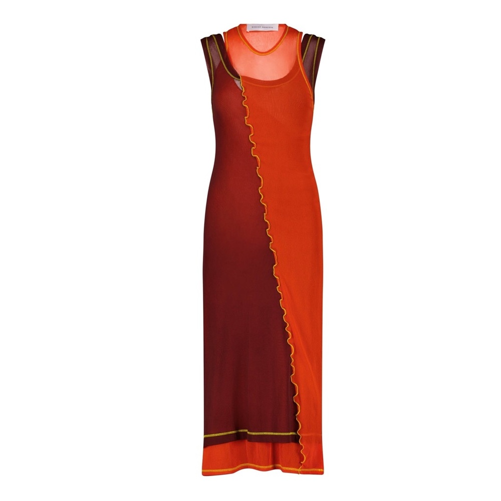 High End Luxury Designer Layered Mesh Sheath Marina Moscone (Dresses $500-$3000)